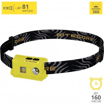 Налобный фонарь NITECORE NU25 YELLOW CREE XP-G2 S3 17272